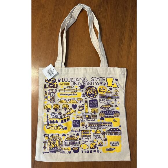Julia Gash Louisiana State University Tote Bookbag - Picture 1 of 3